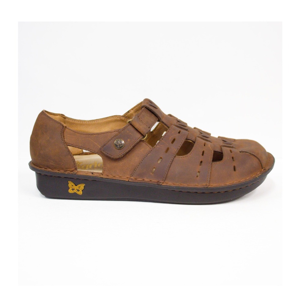 Alegria Pesca Leather Sandals in Brown‎ Women's Size 41 EU/ 10.5- 11 US